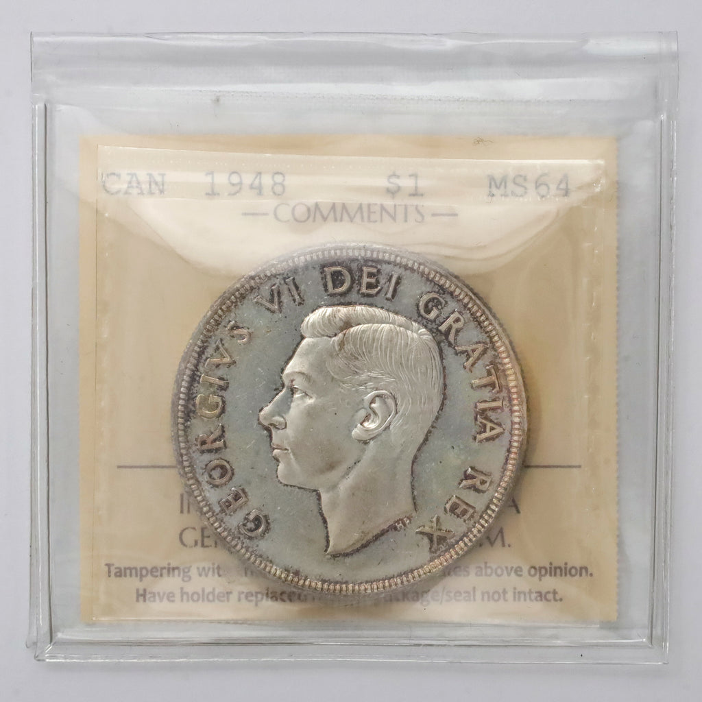 1948 Canada Dollar ICCS Certified MS64 (XMZ 553)