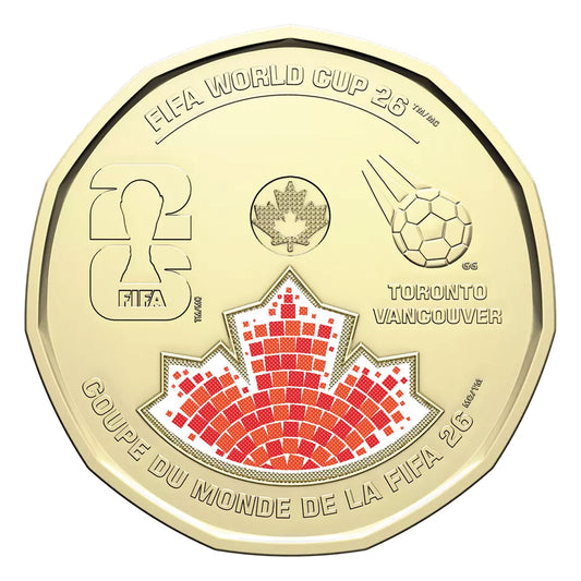 2026 Colourized Canada $1 FIFA World Cup 2026TM/MC Brilliant Uncirculated (MS63)