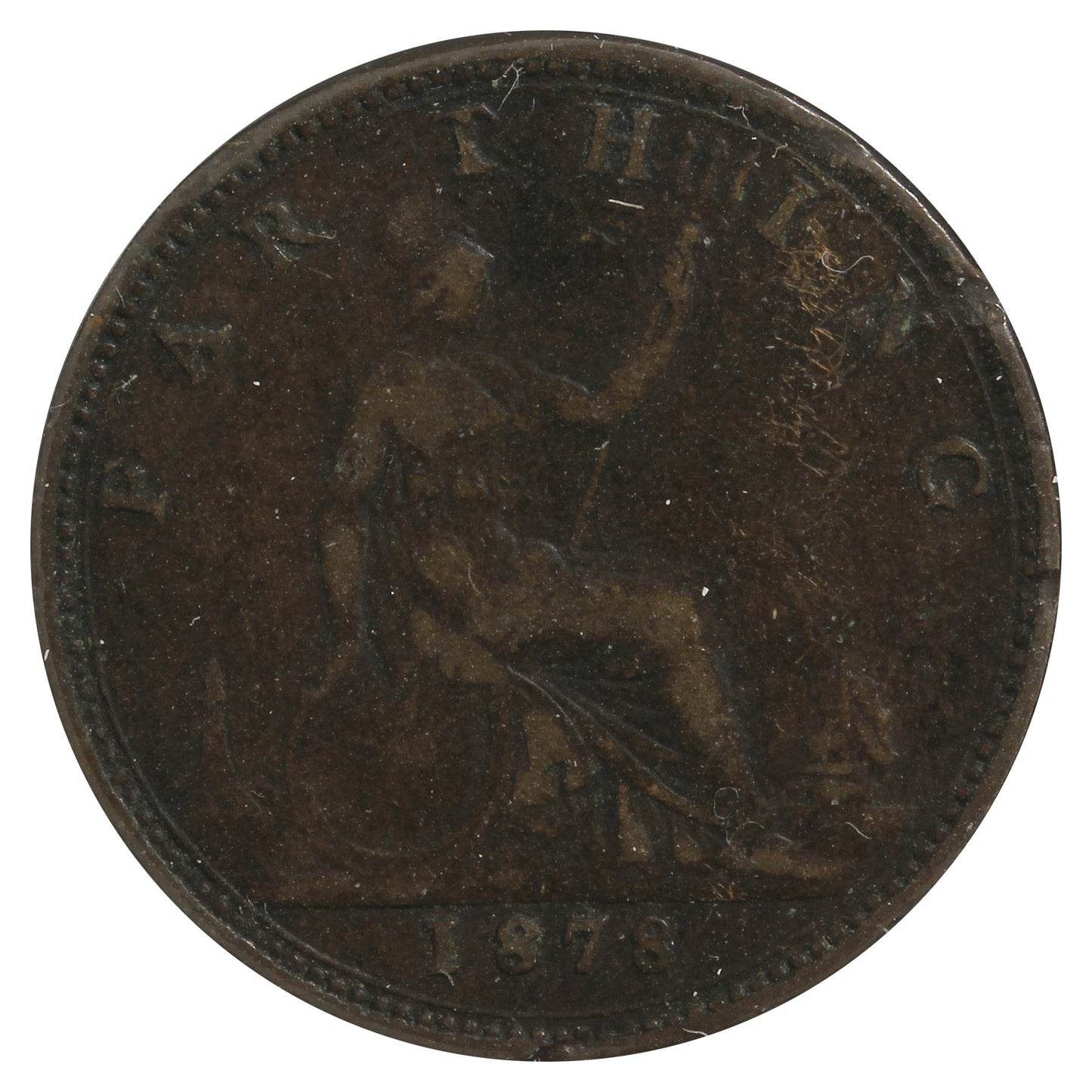 Great Britain 1878 Farthing VF-EF (VF30) Impaired