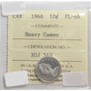 1966 Canada 10-cents ICCS Certified PL66 Heavy Cameo