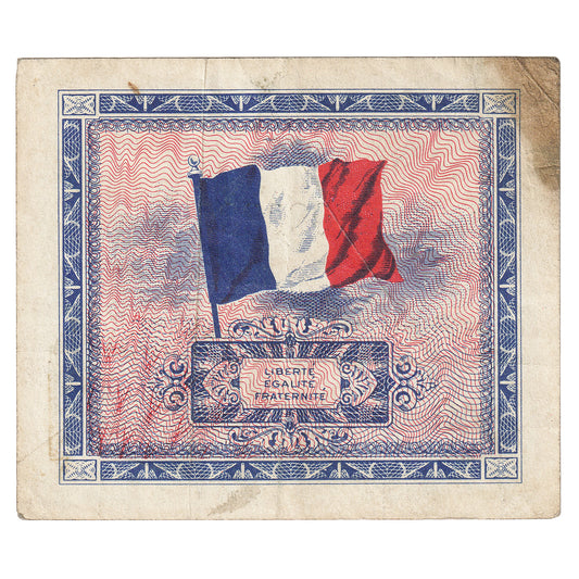 France 1944 5 Francs Note, Pick #155a, EF (Stain)