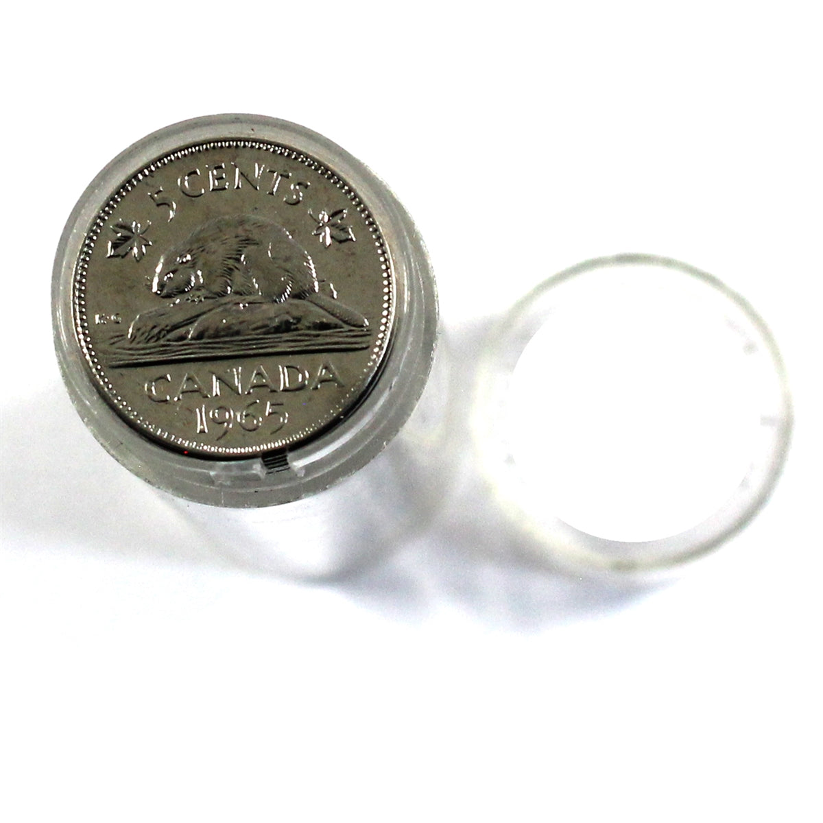 1965 Canada 5-cent Roll of 40Pcs, Appear Mint State (Some toned)