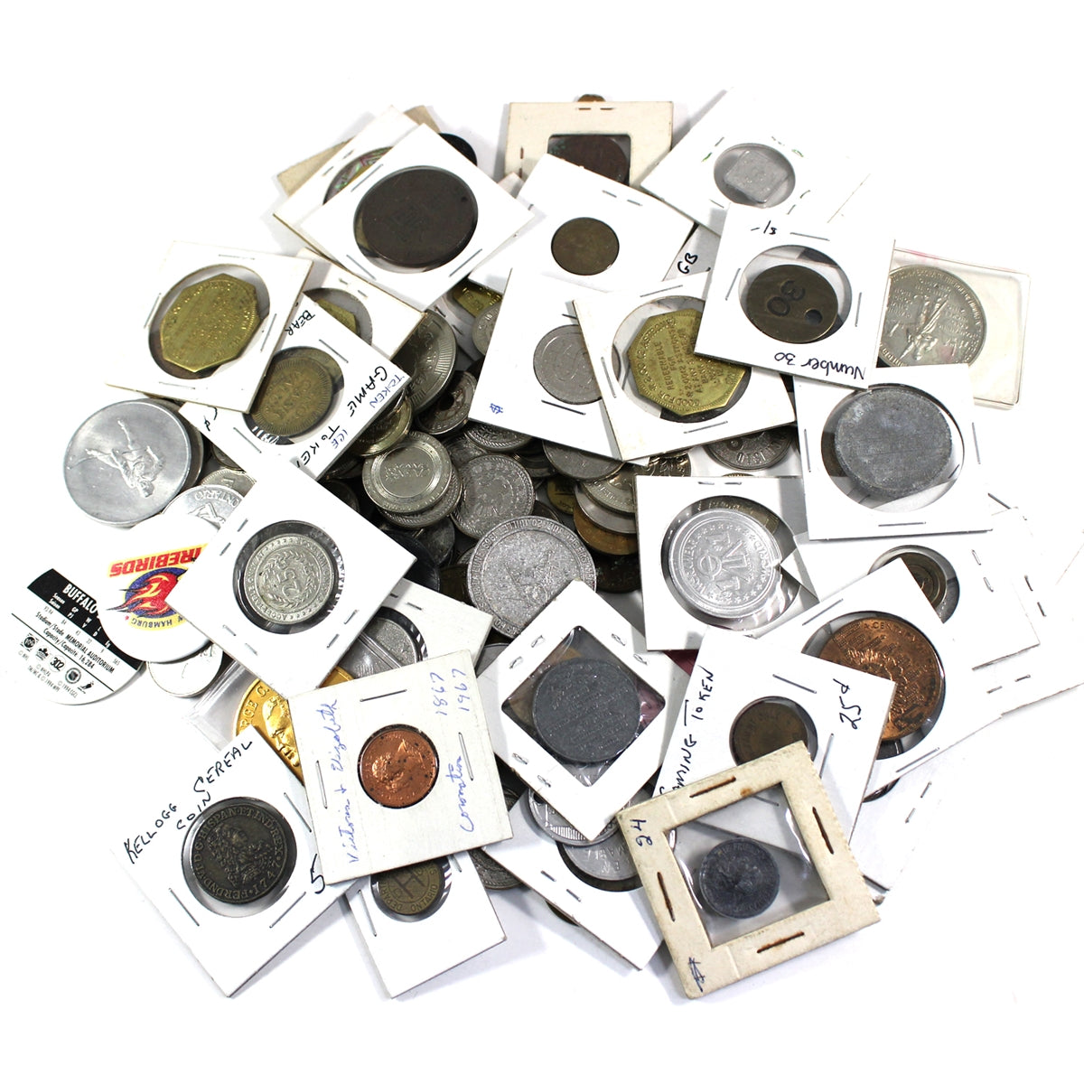 Grab Bag of Mixed Tokens, Trade Dollars, Medallions, etc., 1.95 Pounds