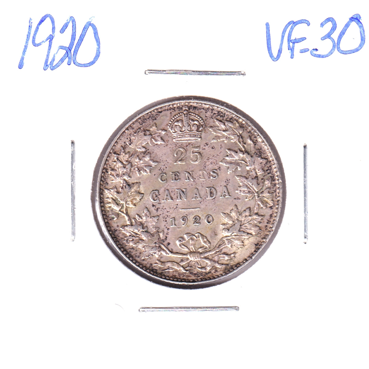 1920 Canada 25-cents VF-EF (VF30)