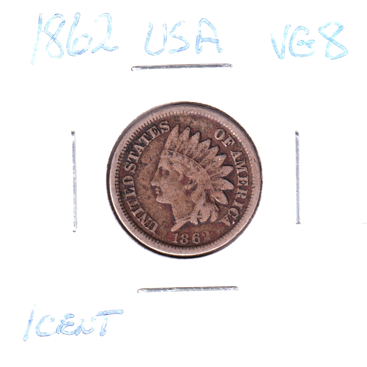 1862 USA Cent Very Good (VG8)