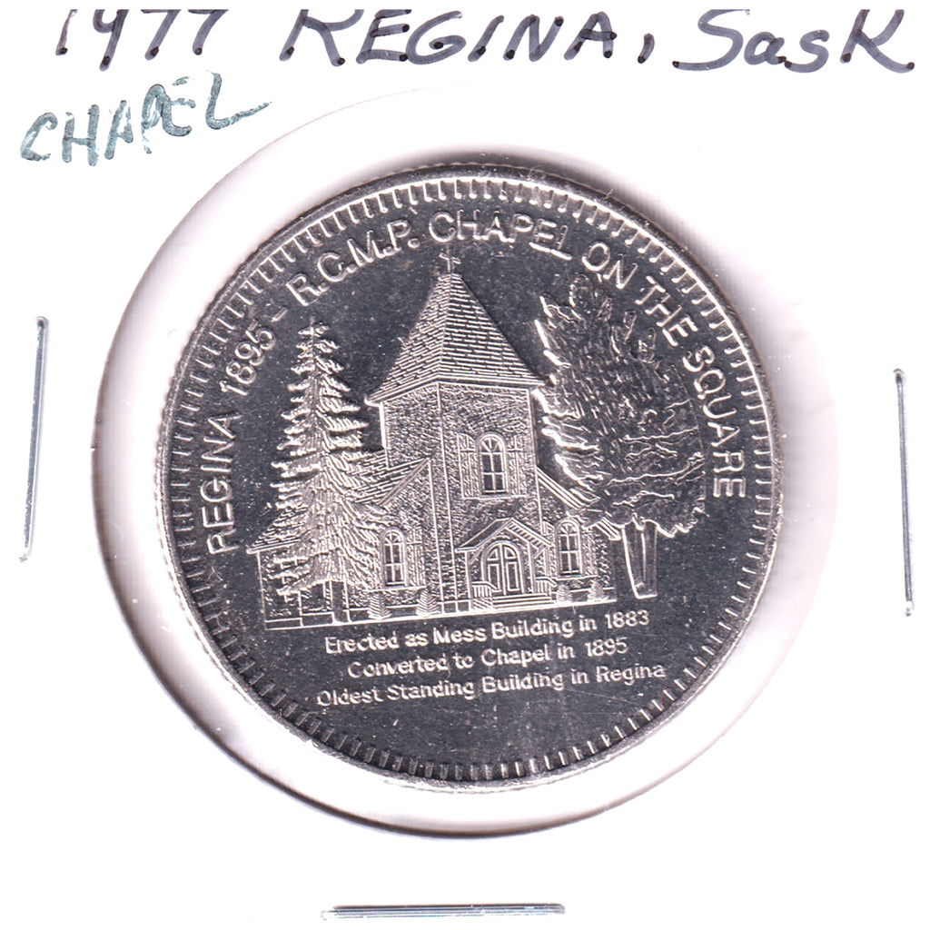 1977 Regina Trade Dollar Token: RCMP Chapel on the Square