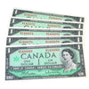 Lot of 5x Sequential 1967 Canada $1 Centennial Notes, Beattie-Rasminsky, G/P, 5Pcs
