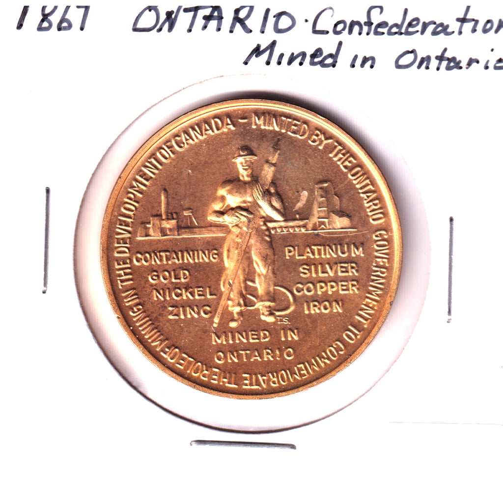 1967 Ontario Confederation Centennial Medallion, Gold Colour