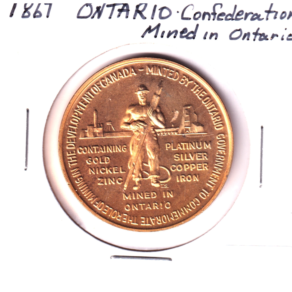 1967 Ontario Confederation Centennial Medallion, Gold Colour