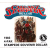 Set of 4x 1983 Calgary Stampede Souvenir Dollars with 4 Mintmarks, 4Pcs in Folder