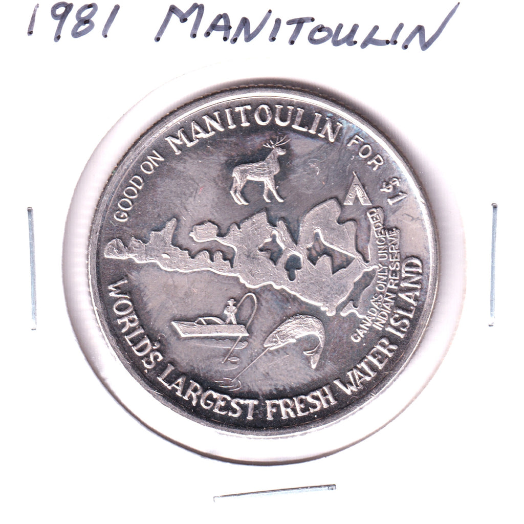 1981 Manitoulin Island Haweater Dollar Trade Token: Batmans Mill