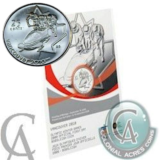 2008 Canada 25-cent Bobsleigh Olympic First Day Cover