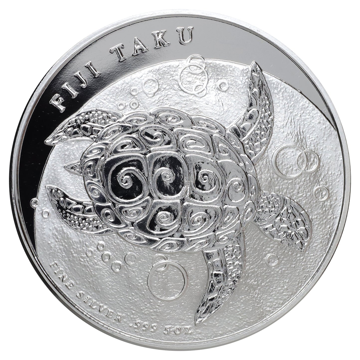2012 Fiji $10 Taku Turtle 5oz Silver (No Tax) Capsule Scr/Scuffed