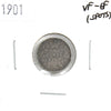 1901 Canada 5-cents VF-EF (VF30) Scratched, toned, or impaired
