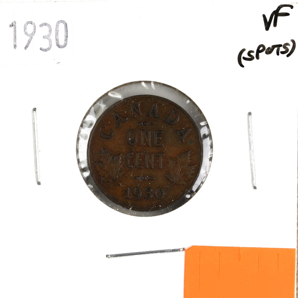 1930 Canada 1-cent Very Fine (VF20) Scratched, Cleaned or Impaired