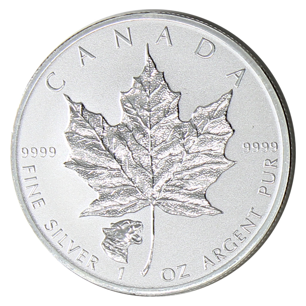 2017 Canada $5 Cougar Privy Reverse Proof 1oz. .9999 Silver Maple Leaf (No Tax) Toned