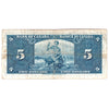 BC-23c 1937 Canada $5 Note, Coyne-Towers, Fine (F12) Stains, holes, or impaired