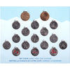 2007-2010 Vancouver Olympics 17-coin Set (3x Coloured) in RBC Board (Light Wear)