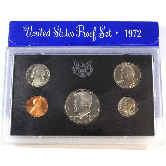 1972 S USA Proof Set (Lightly toned, light wear/creases on sleeve)