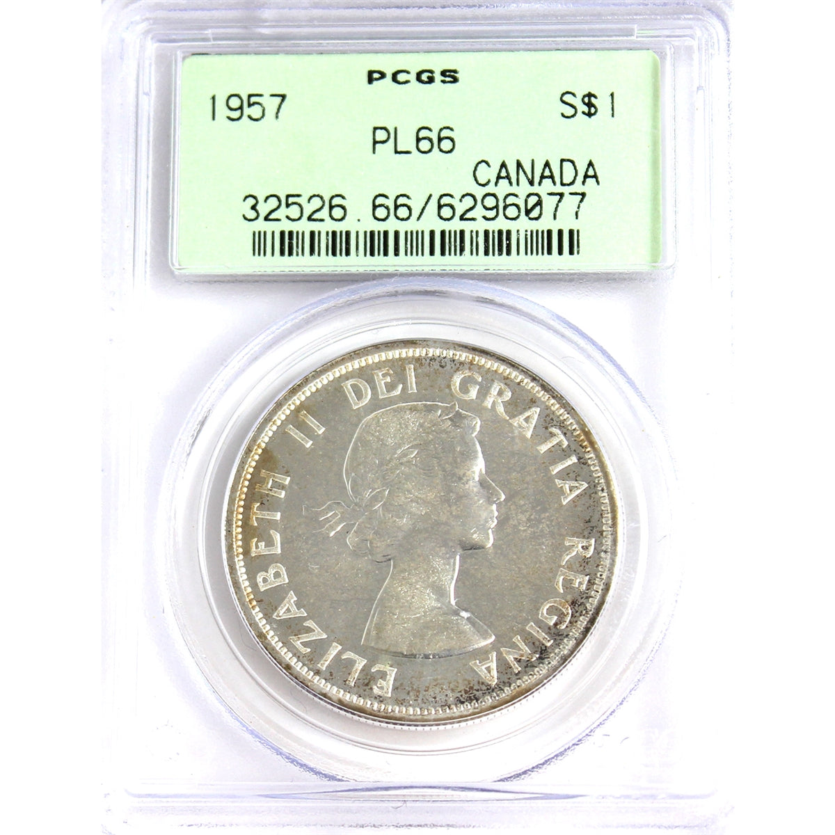 1957 Canada Dollar PCGS Certified PL66