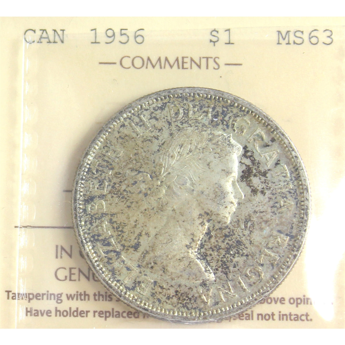 1956 Canada Dollar ICCS Certified MS63