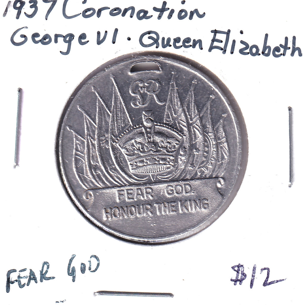 1937 Coronation of King George VI & Queen Elizabeth Medal (Two Portraits) Wear