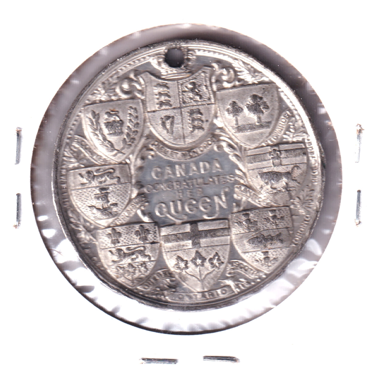 1897 Queen Victoria Diamond Jubilee Medallion: Canada Congratulates Her Queen