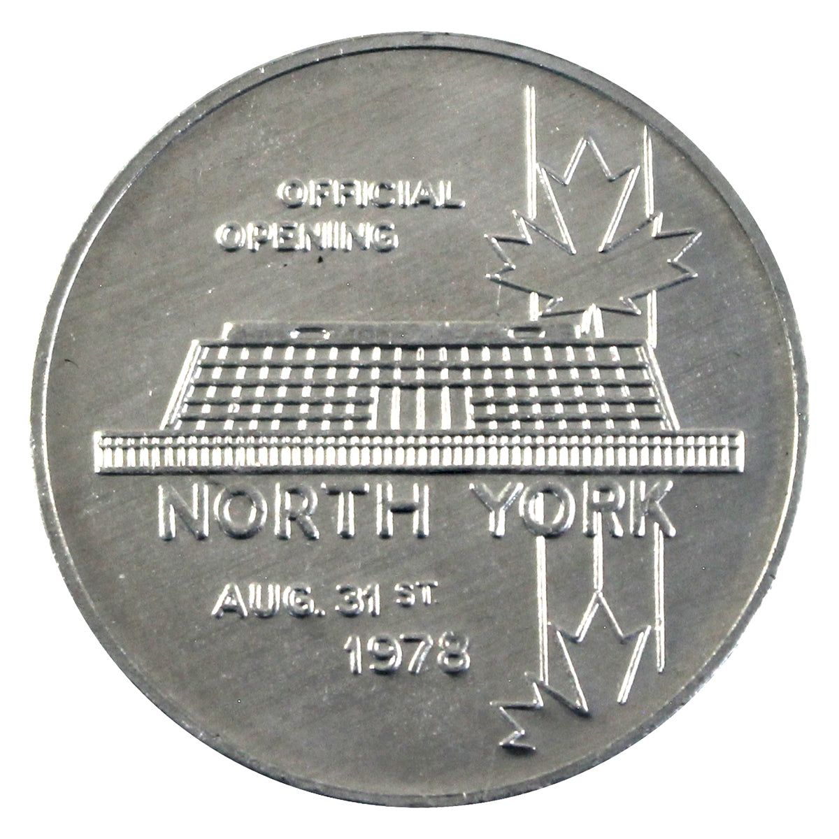 1978 North York, Ontario, Civic Centre Official Opening Medallion