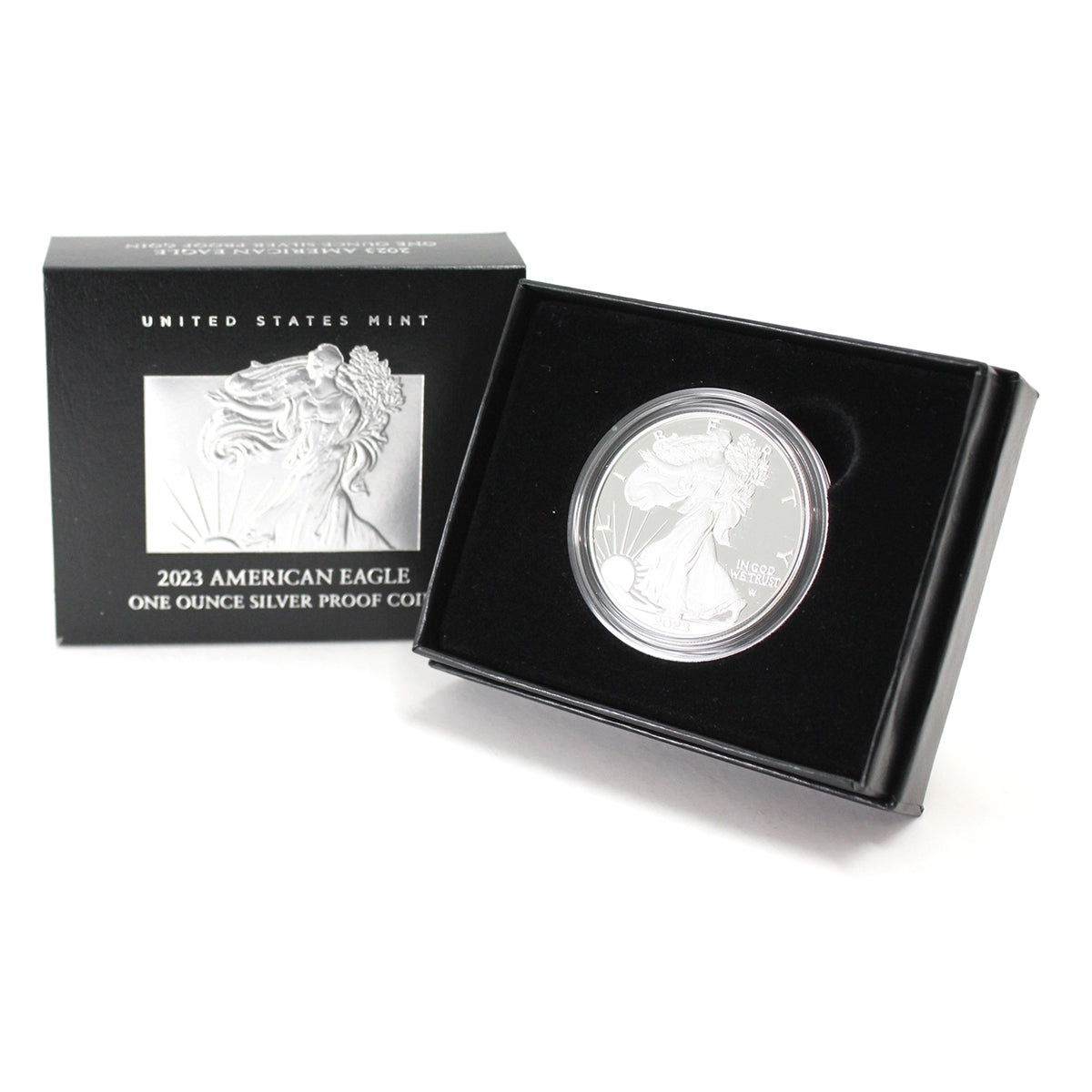 2023 W USA $1 American Eagle Proof 1oz. .999 Silver with CoA in Box (No Tax)