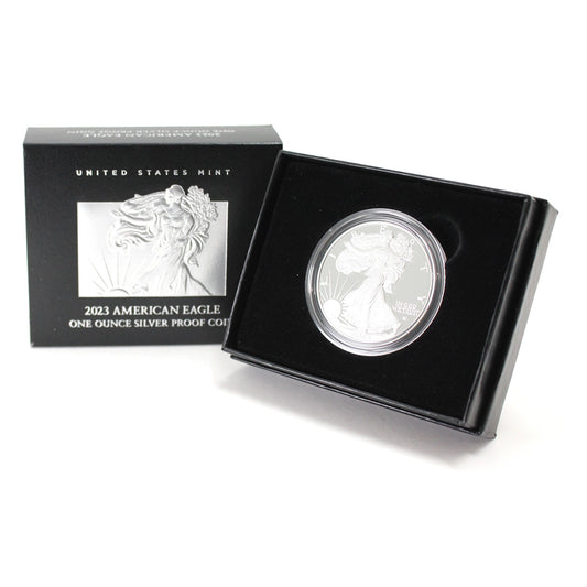2023 W USA $1 American Eagle Proof 1oz. .999 Silver with CoA in Box (No Tax)