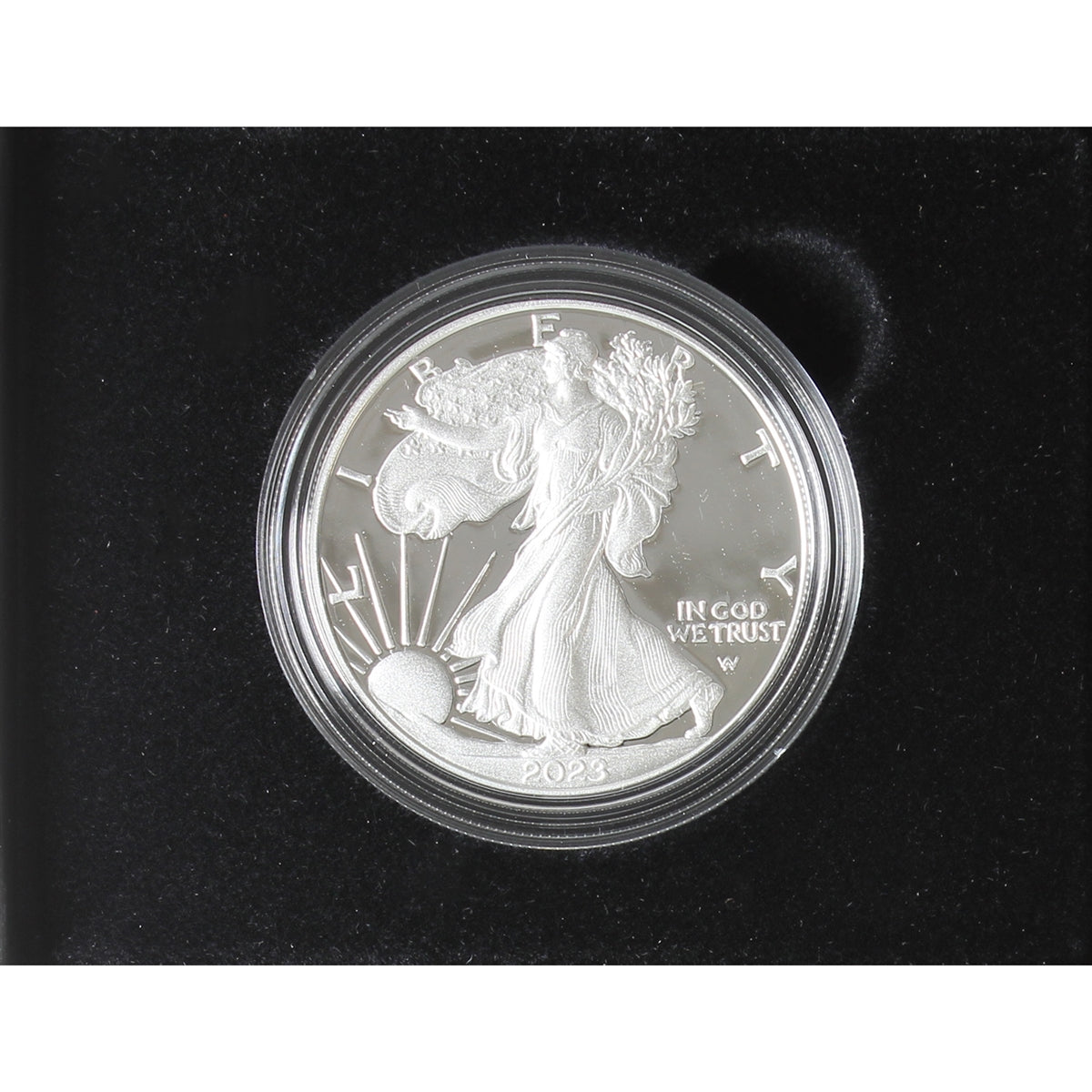 2023 W USA $1 American Eagle Proof 1oz. .999 Silver with CoA in Box (No Tax)