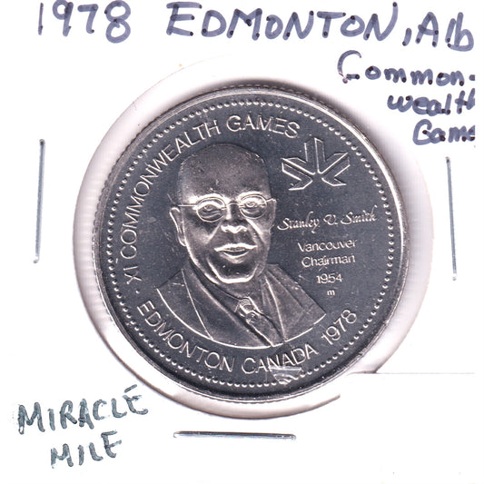 1978 Edmonton, AB, XI Commonwealth Games Token: The "Miracle Mile"