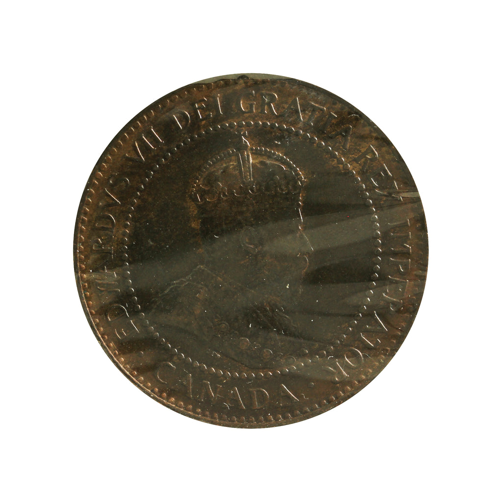1906 Canada 1-cent AU58 (cleaned)