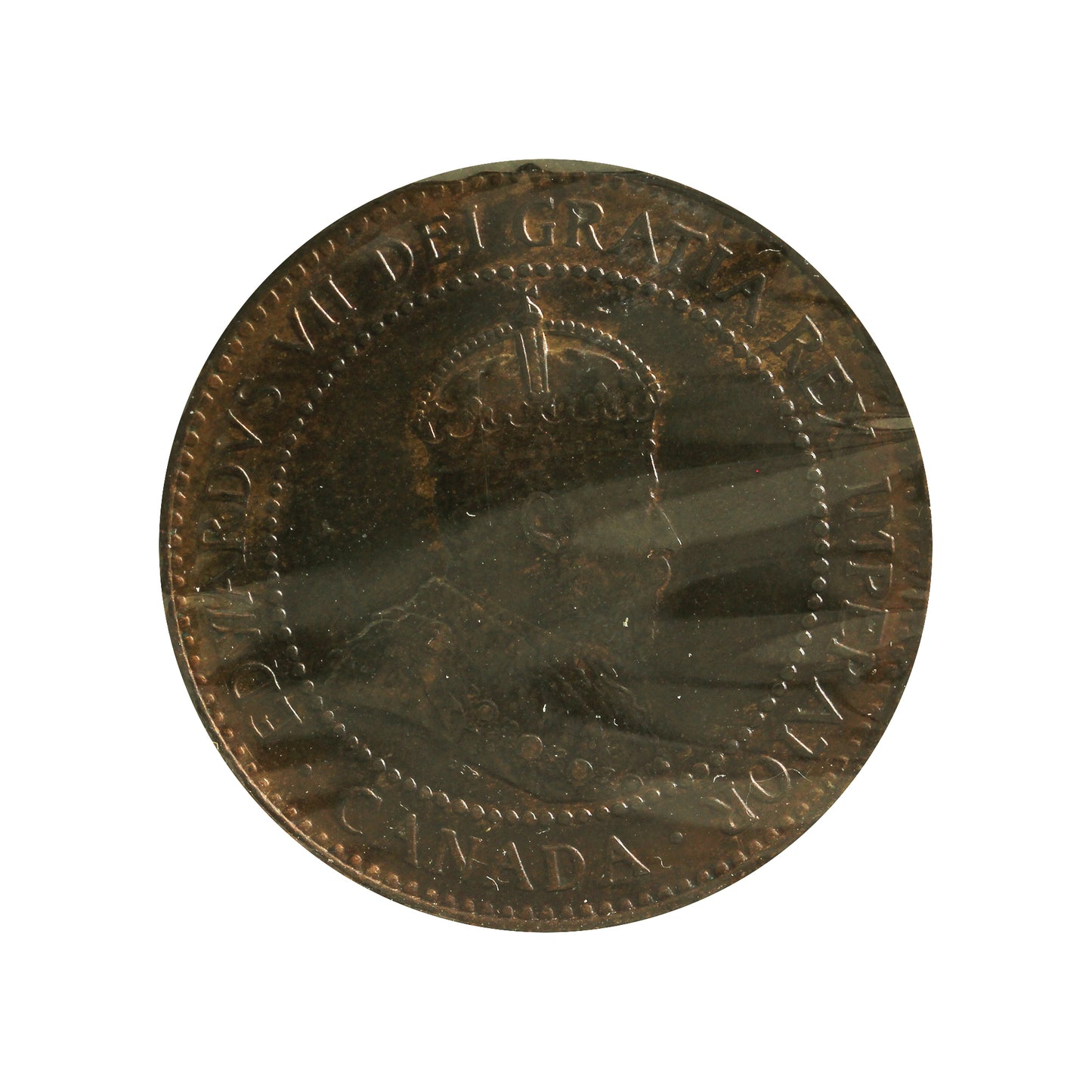 1906 Canada 1-cent AU58 (cleaned)