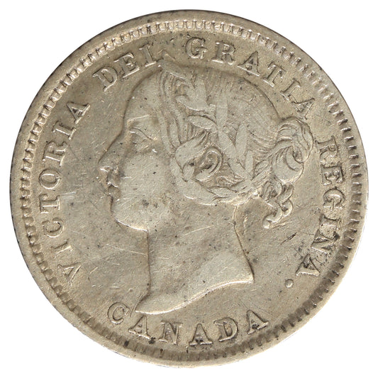 1882H Canada 10-cents EF-AU (EF45) scratched