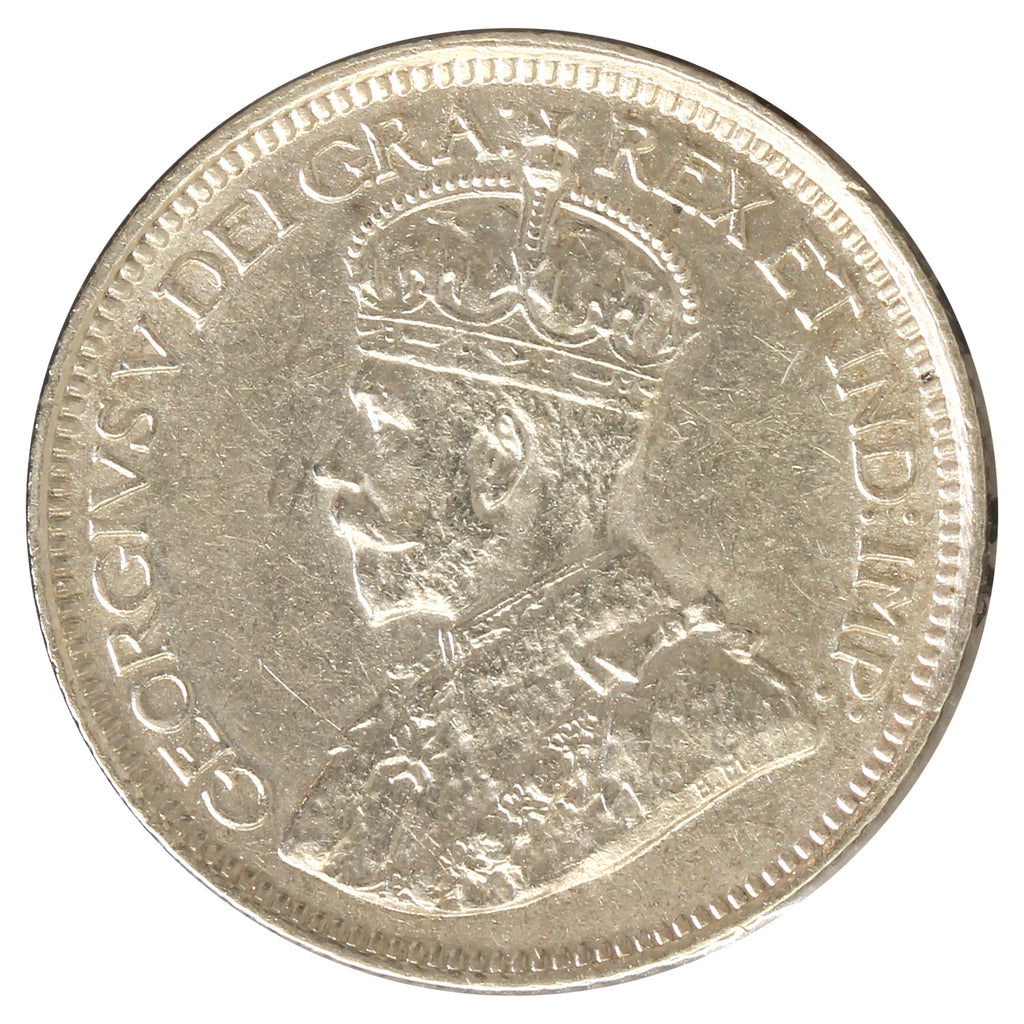 1912 Canada 10-cents Almost Uncirculated (AU50) scratched