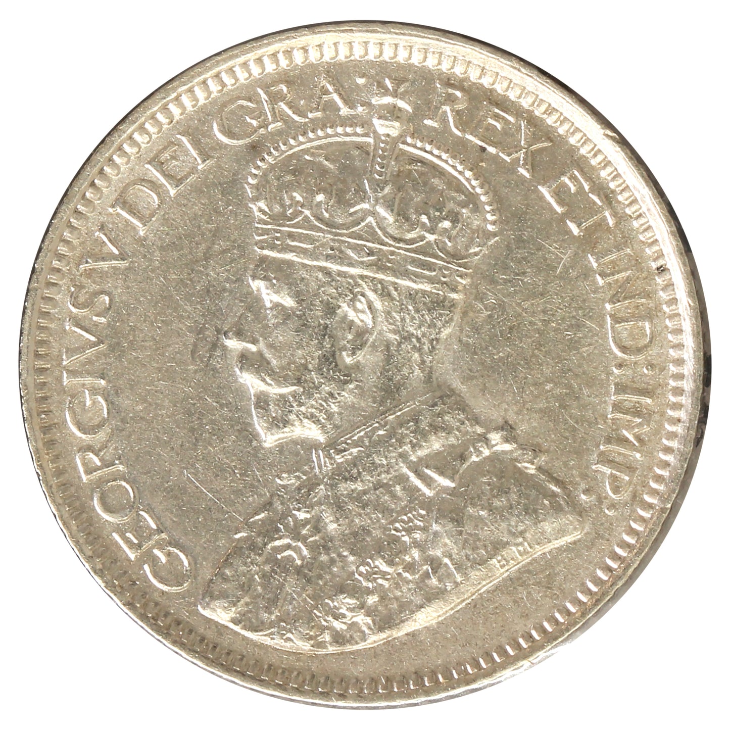 1912 Canada 10-cents Almost Uncirculated (AU50) scratched