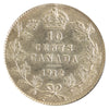 1912 Canada 10-cents Almost Uncirculated (AU50) scratched