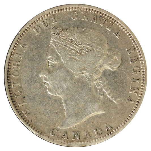 1883H Canada 25-cents VF-EF (VF-30) scratched