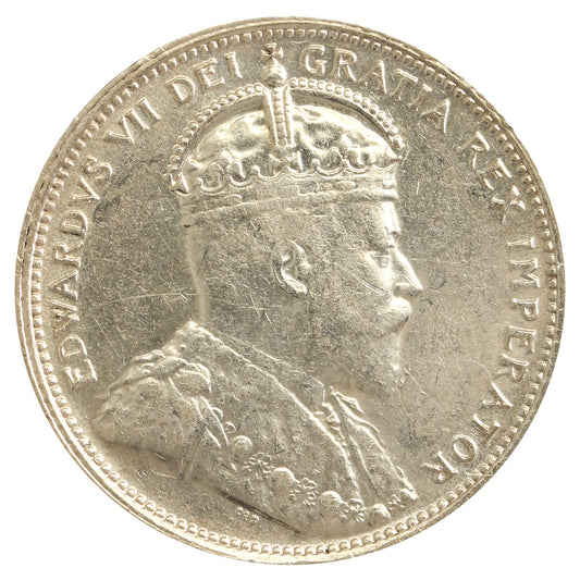 1902 Canada 25-cents EF-AU (EF45) scratched