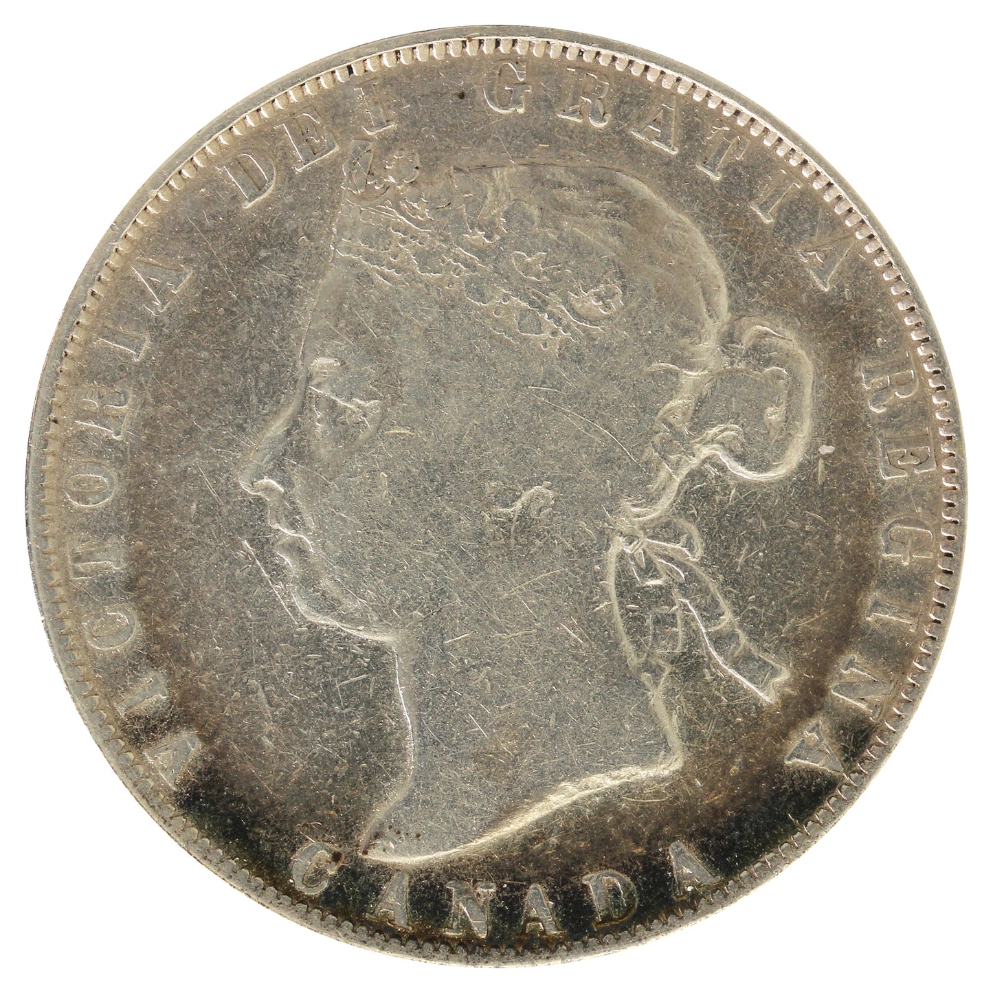 1890H Canada 50-cents Very Good (VG8) scratched