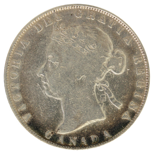 1890H Canada 50-cents Very Good (VG8) scratched