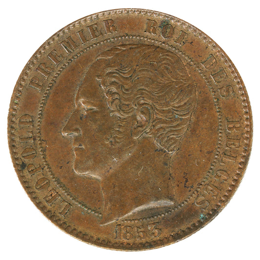Belgium 1853 Marriage of the Duke & Duchess of Brabant 10 Centimes Extra Fine (EF40)