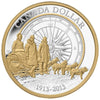 2013 Canada Gold Plated Silver Dollar in square capsule (No Tax)