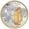 2014 Canada Gold Plated Proof Silver Dollar in square capsule (No Tax)