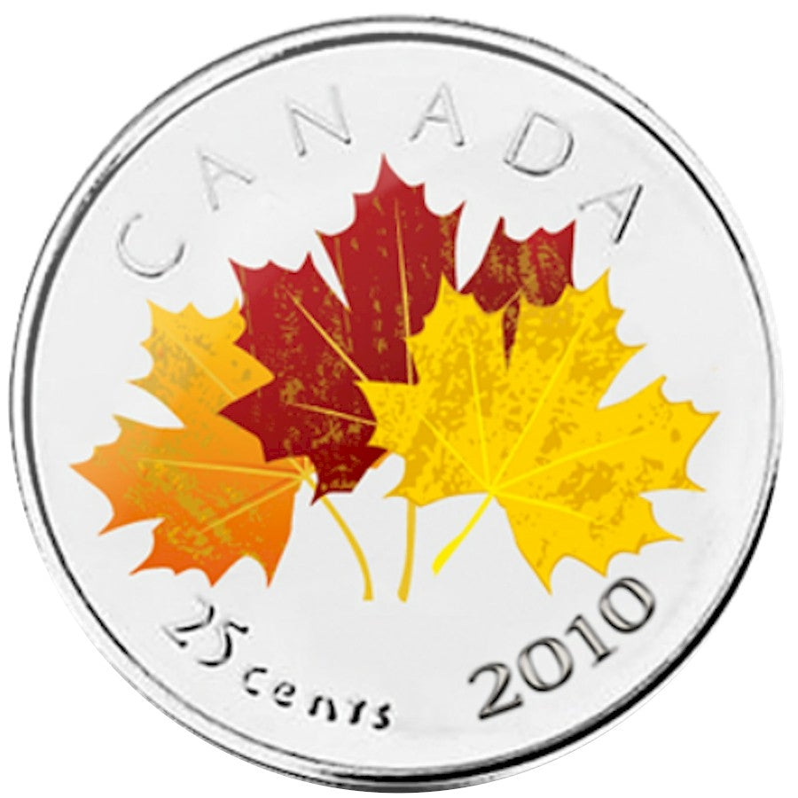 2010 Oh Canada 7-coin Gift Set with Coloured 25ct