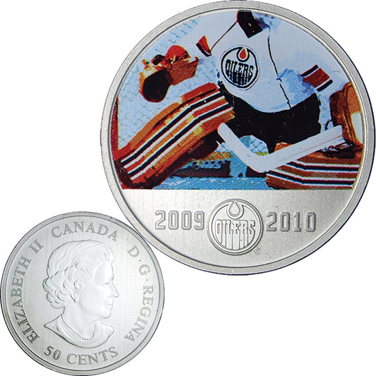 2010 Canada 50-cent Edmonton Oilers On-Ice-Action NHL Coin