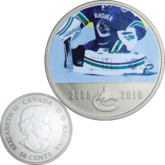 2010 Canada 50-cent Vancouver Canucks On-Ice-Action NHL Coin