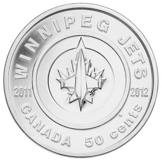 2011 Canada 50-cent Winnipeg Jets in Card