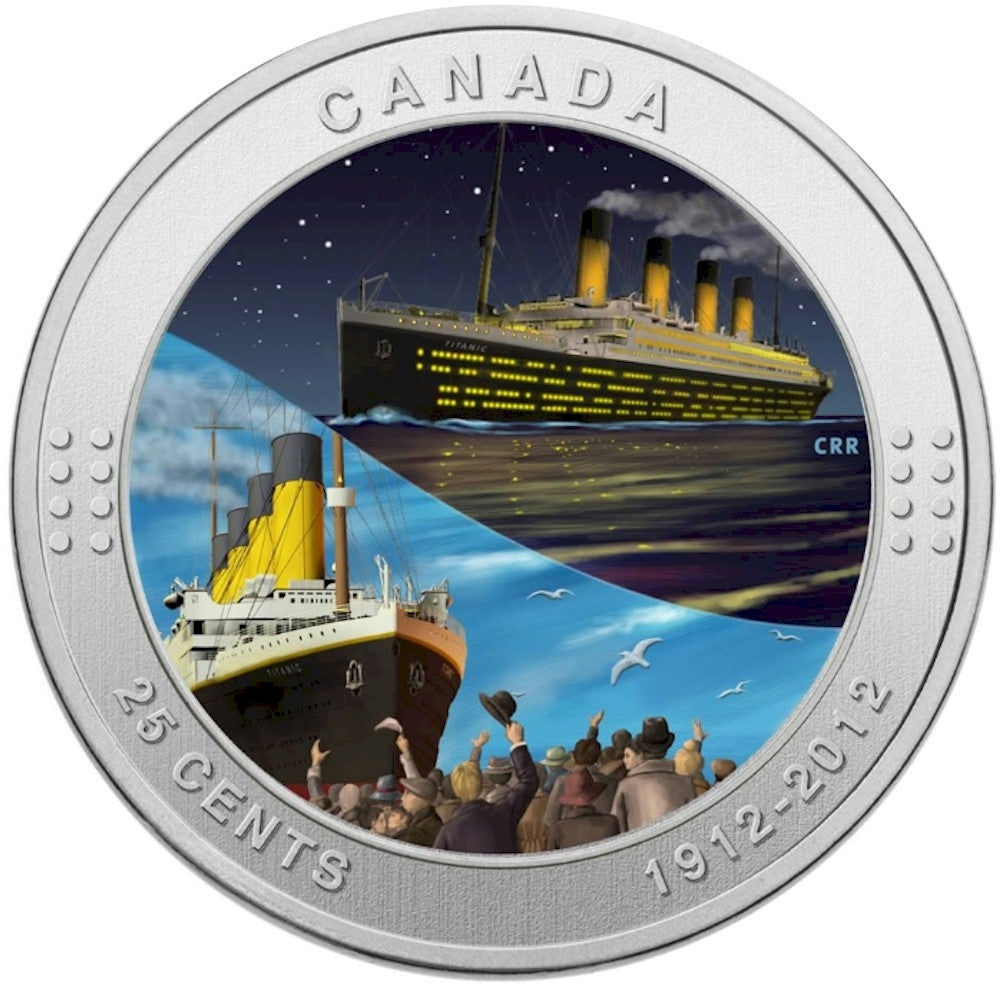 2012 Canada 25-Cent R.M.S. Titanic Coloured Coin Set